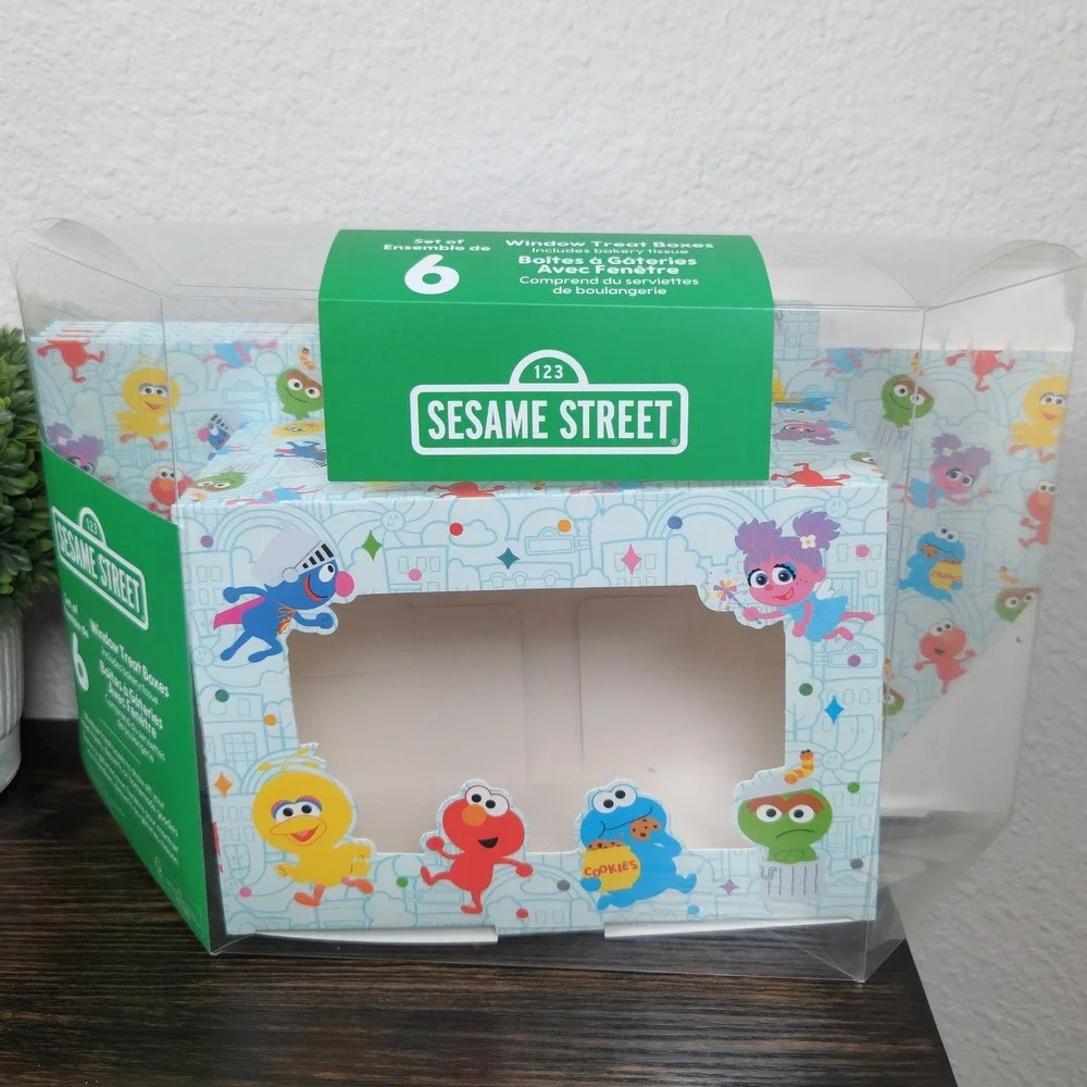 Sesame Street Window Treat‎ Boxes Set 6 Elmo & Friends Birthday Party